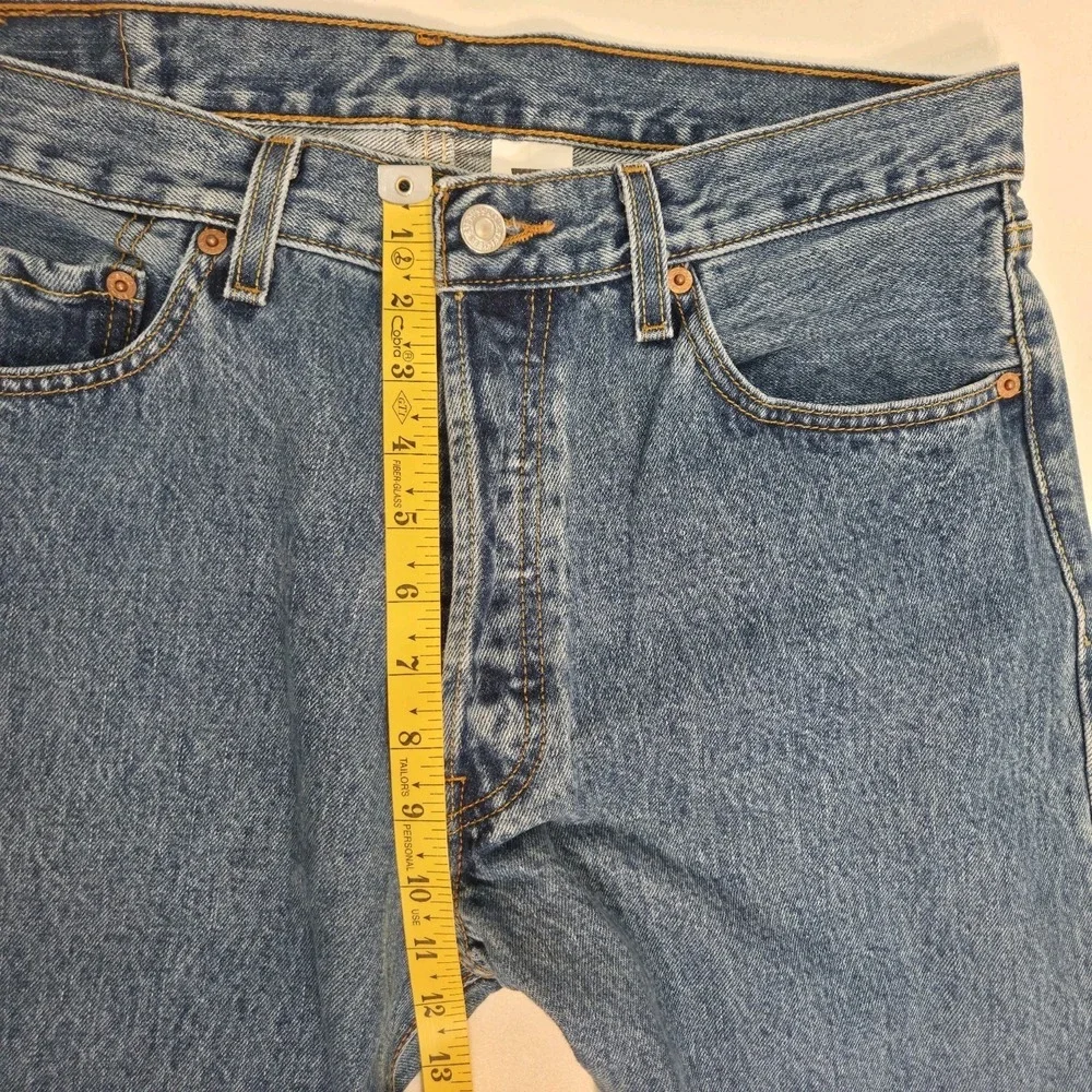 Vintage Y2K Levis 501xx Button Fly Blue Jeans Mens 34x29 True To Size Cowboy